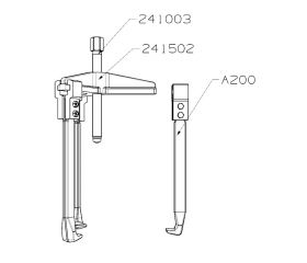 EXTRACTOR FORZA SERIE 2400LT DE 3 PATAS LARGAS